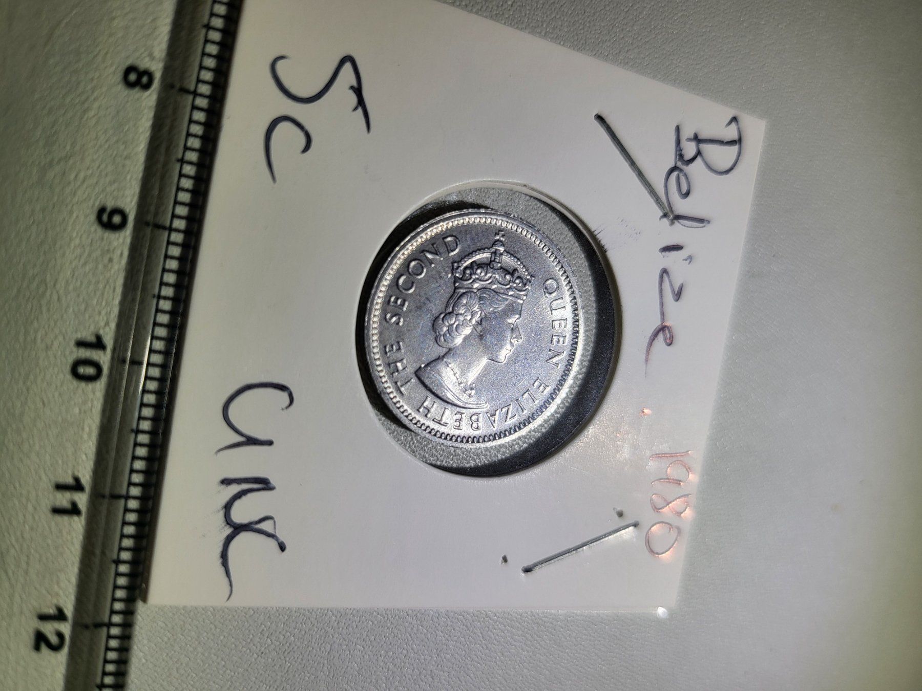 Tutti le monete: Belize 5 cent 1980 – Usato da Zürich venduto da mauritsve 1