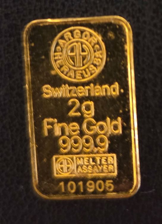 Metalli preziosi: Goldbarren 2 gr. 999 – Usato da Lyss venduto da ValShop