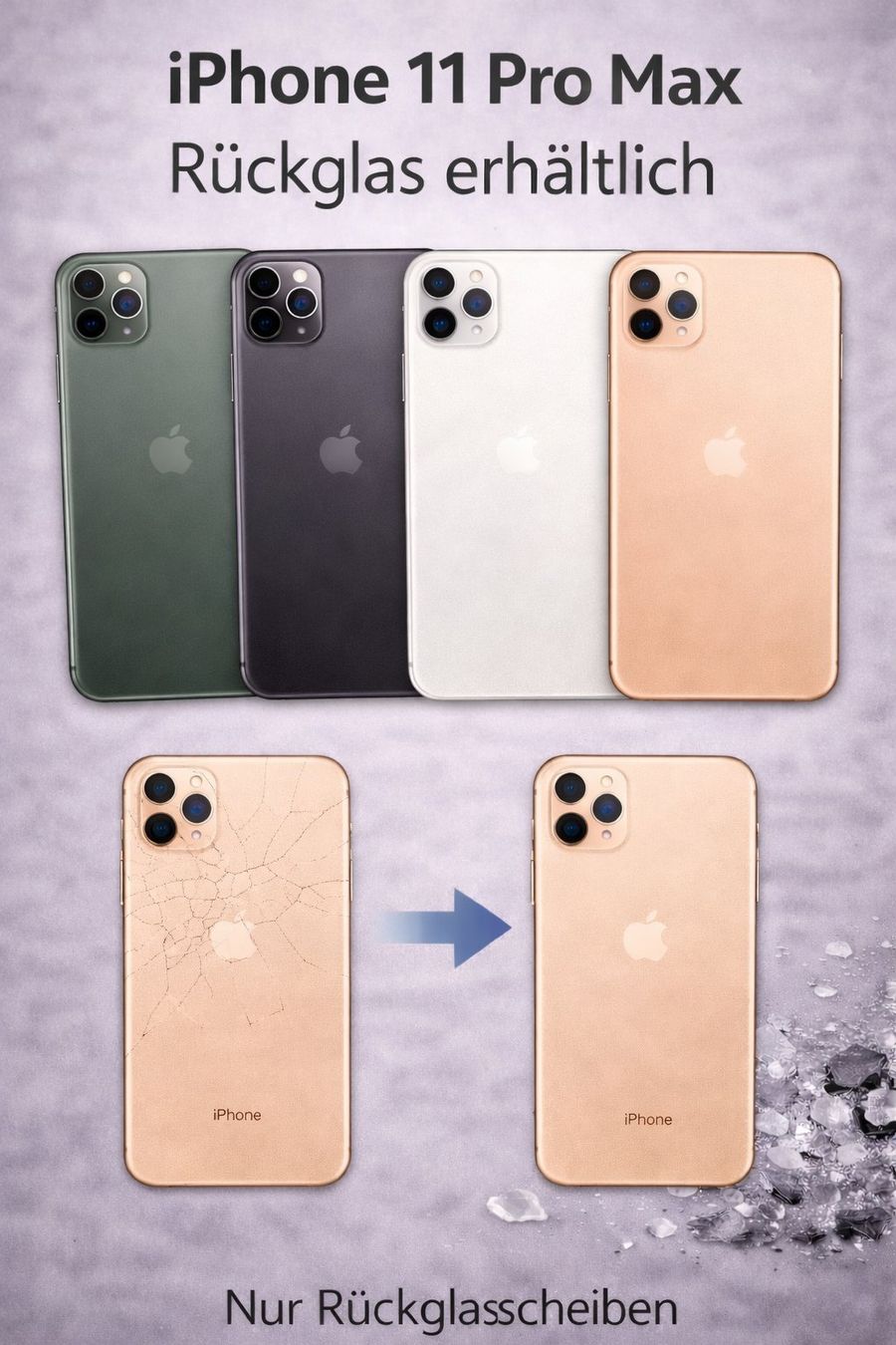 Covers & Schutzfolien: Für iPhone 11/11 Pro /11 Pro Max Back Glas Akkudeckel – Neu und originalverpackt aus Luzern von Waince786 2