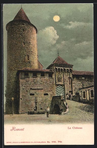 Cartes postales: AK Romont, Le Château, 1903 – D'occasion à Berlin par bartko-reher