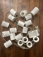 Deko Lichterkette Lampions weiss, 20 Lämpchen
