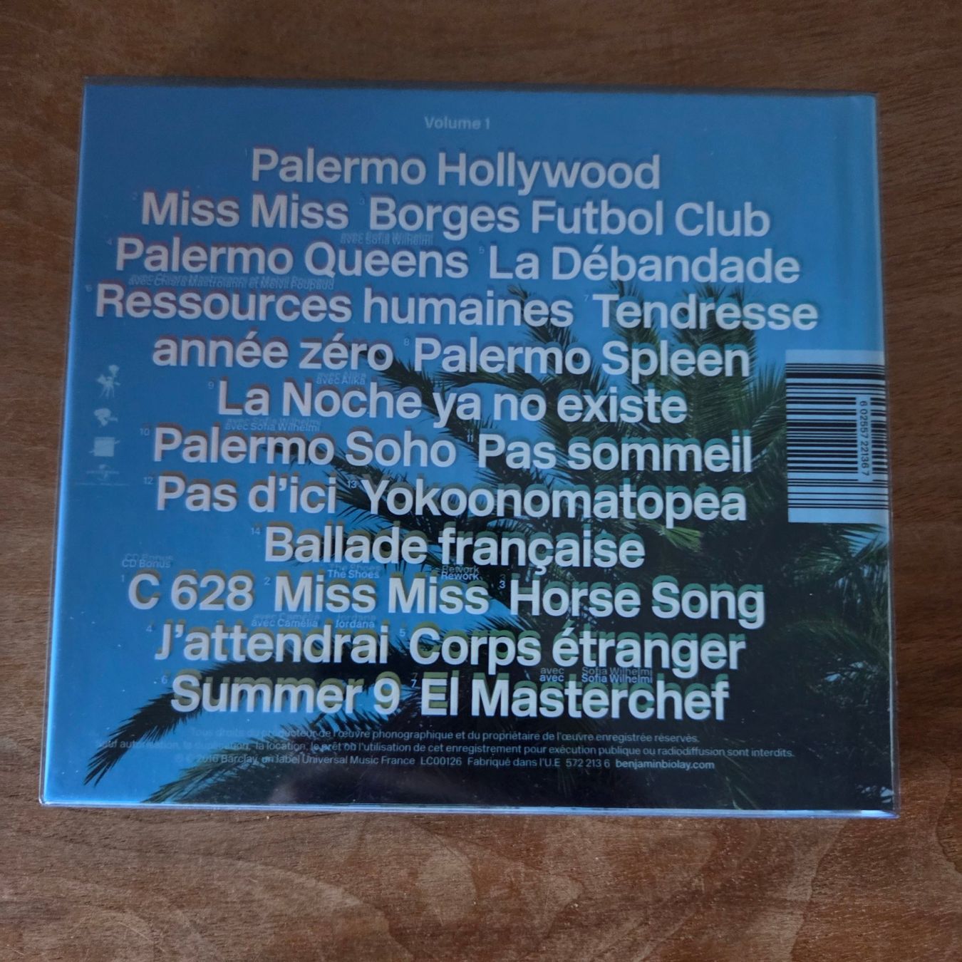 CD: Benjamin Biolay - Volume 1 Palermo Hollywood - 2 CDs – Nuovo (secondo la descrizione) da Olten venduto da clayrout 1