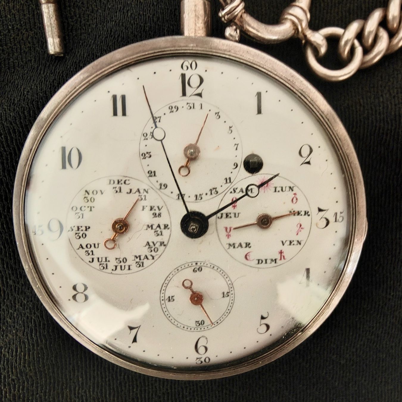 Montres: Taschenuhr mit Vollkalender – D'occasion à Schönenberg ZH par Troelle 3