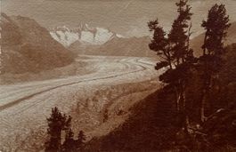 Vintage, E. Gyger, Arven, Gr. Aletschgletscher, Fiescherhorn