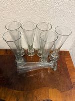 7x alte Biergläser