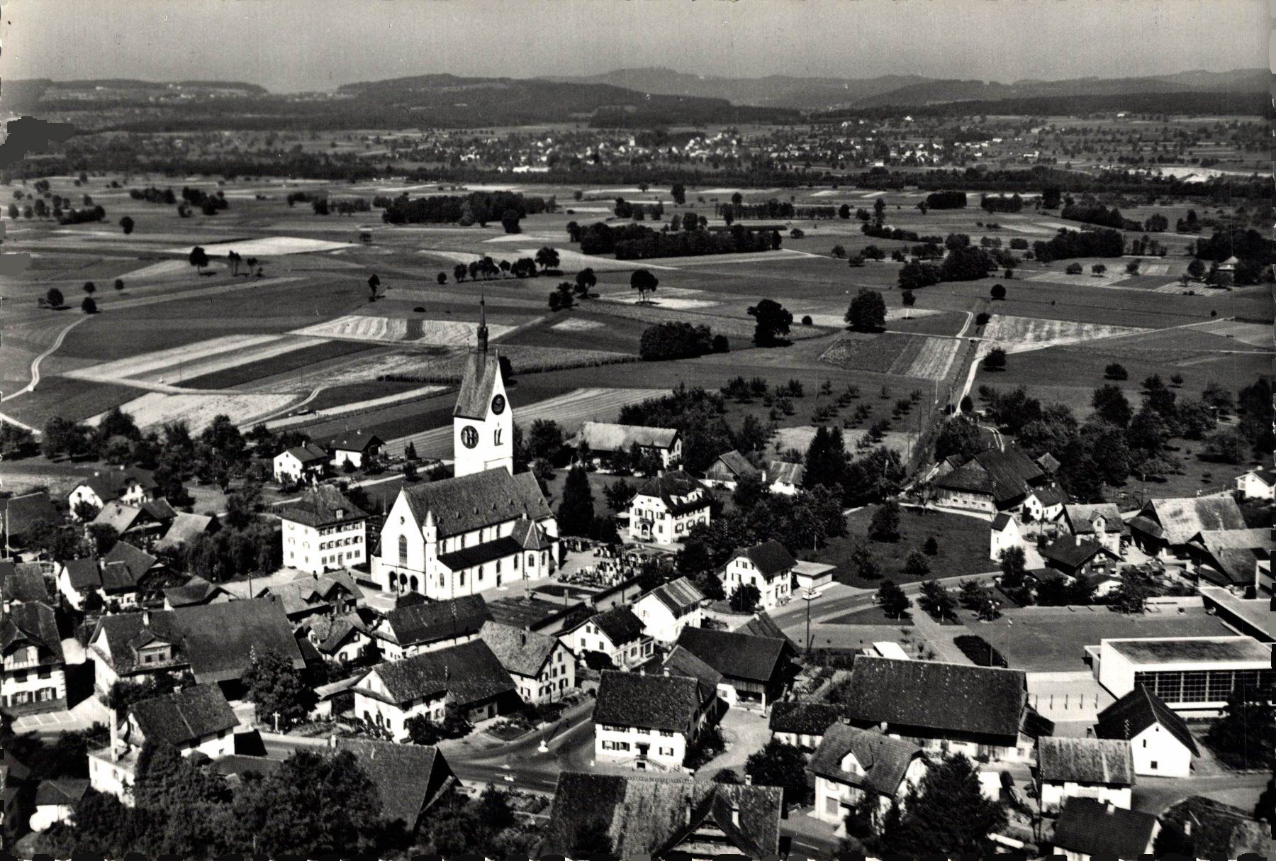 Cartoline postali: Mit dem Flugzeug über ... Merenschwand – Usato da Bronschhofen venduto da Astore