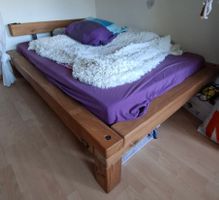 Balkenbett, Massivholz, Bettgestell, 140x200,
