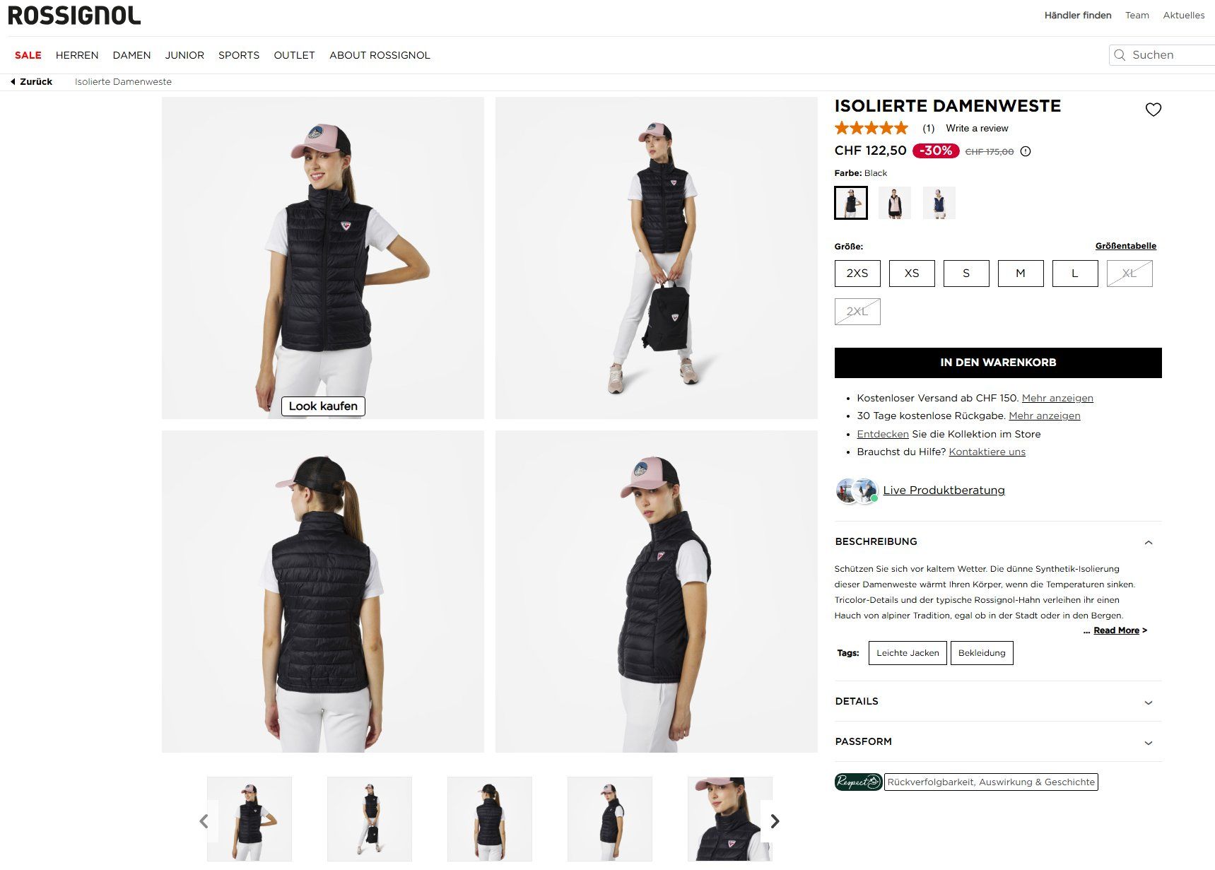 Rossignol Gilet & Giacche: Rossignol Weste - Grösse S - NEU – Nuovo e nell'imballaggio originale da Davos Platz venduto da Davos25 3