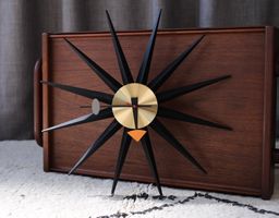 Sunburst Black Wanduhr by George Nelson / Vitra