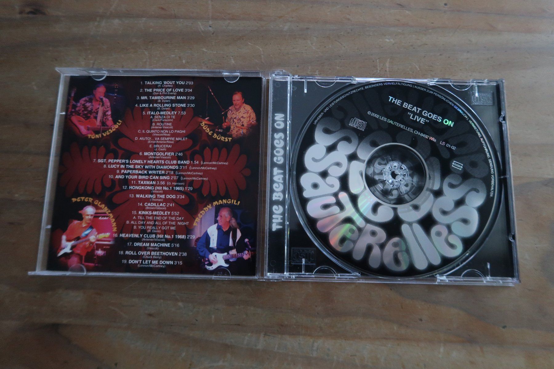 CD: LES SAUTERELLES - THE BEAT GOES ON - LIVE - CD – Usato da Basel venduto da Patiscat 3