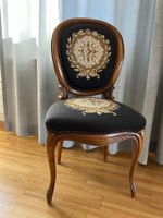 ANTIKER BIEDERMEIER-SESSEL mit Gobelin überzogen