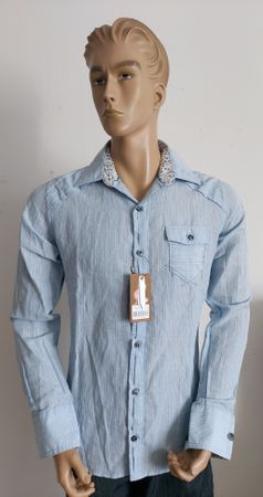 Neues Cast Iron Herren Hemd Gr. M aus Leinen & Baumwolle