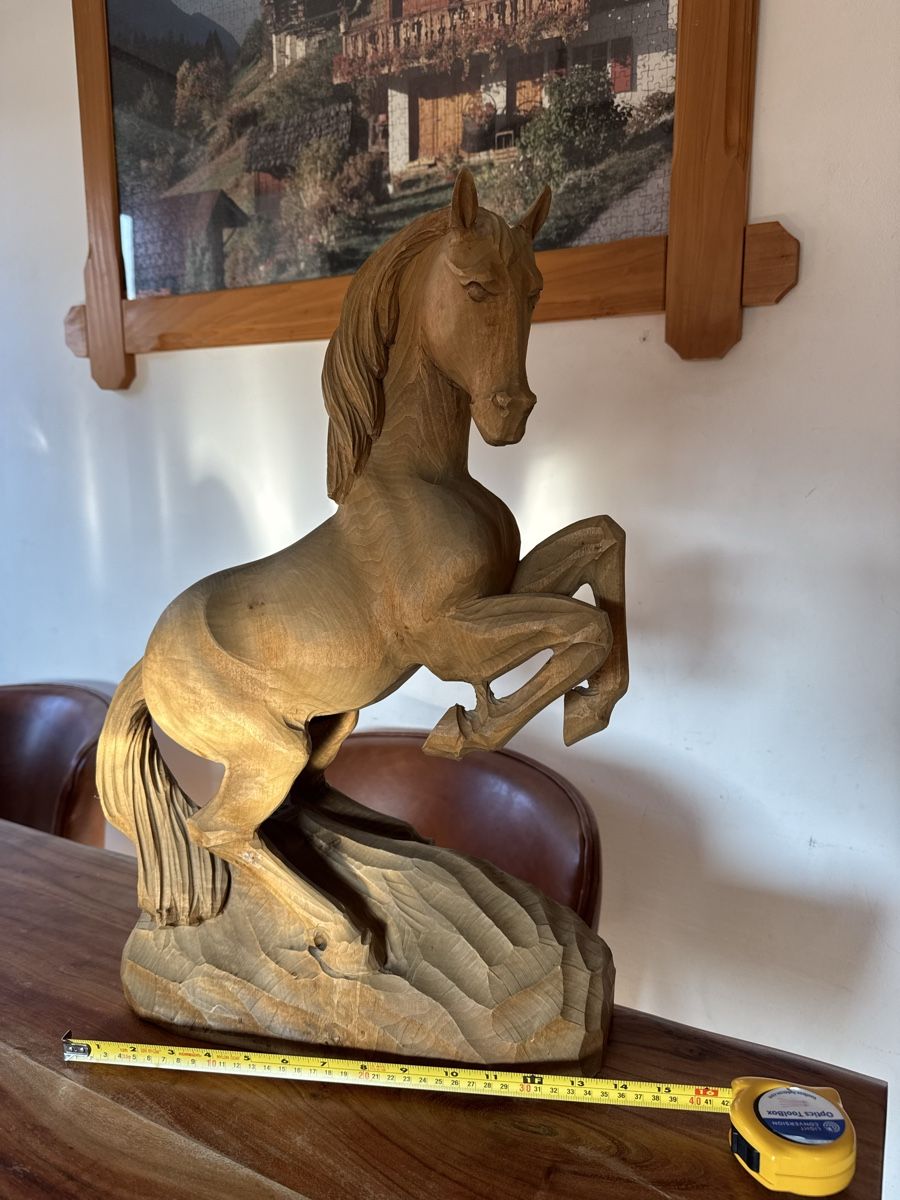 Articoli in legno: Holzfigur Pferd handgeschnitzt ca. 55x35 cm wunderschöne – Usato da Morges venduto da SevArt 1