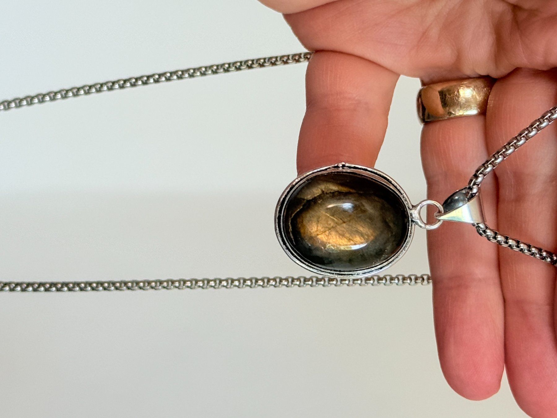 Catenine: Collier labradorite, élégant et tendance ✨ – Nuovo e nell'imballaggio originale da Genève venduto da AWWA 4
