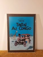 Affiche plastifié "Tintin au Congo"