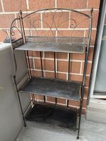 Pflanzenregal / Balkonregal / Gartenregal – Metall Schwarz