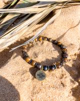 Gelbes Tigerauge elastisches Armband