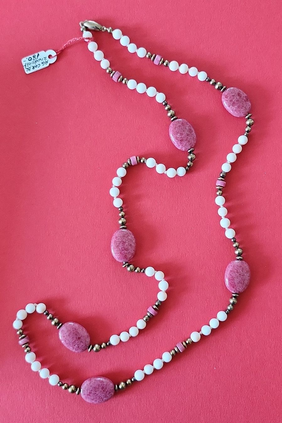 Catenine: collier argent coral perle et rhodonit – Usato da Evilard venduto da Dario_G14cu