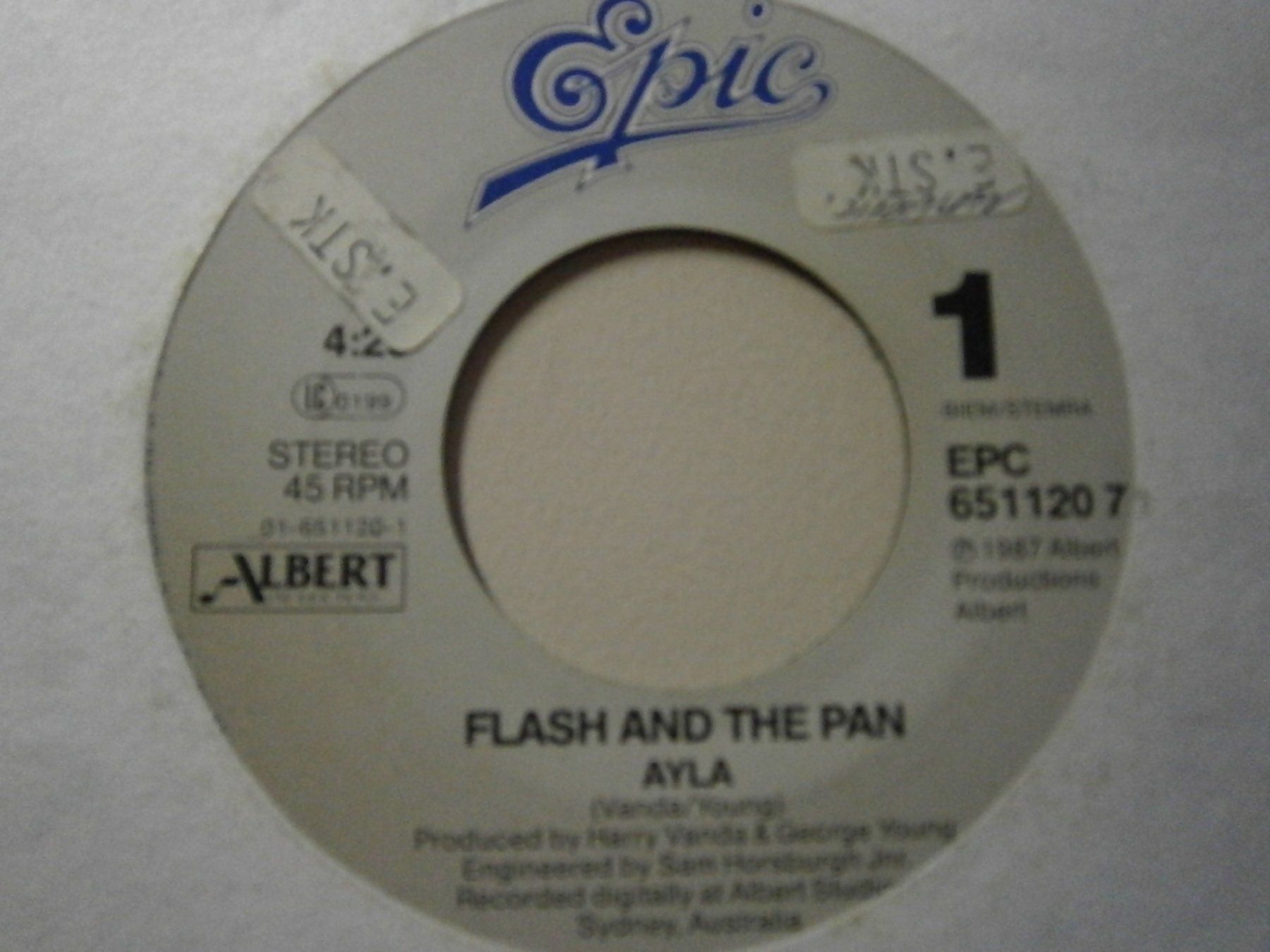 Schallplatten: Vinyl-Single Flash And The Pan - Ayla – Gebraucht aus Langenthal von Modo39