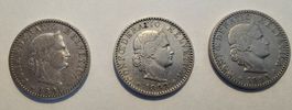3 Pièces 20 CTS 1891 - 1893 - 1894
