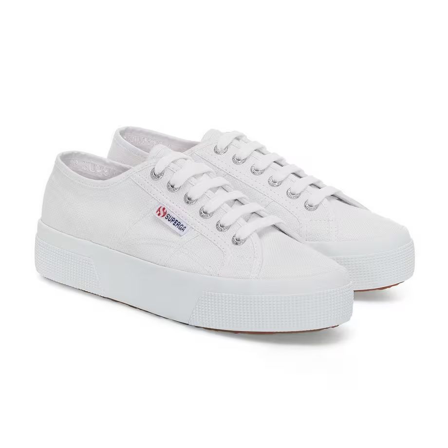 Superga Scarpe da donna: Superga weisse Leinenschuhe Gr. 39 – Usato da Zürich venduto da blancali