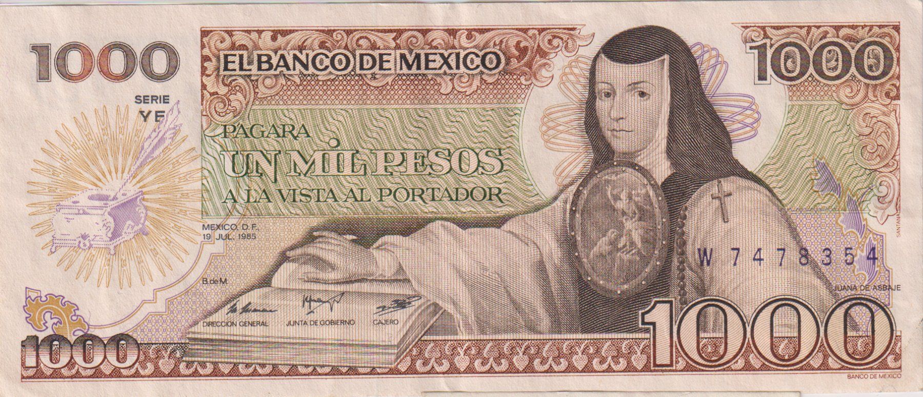 Billets de banque: Mexico: Banknote 1000 Pesos – D'occasion à Eschlikon TG par PhilCon