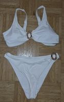 Bikini weiss Grösse XL mit Schmuckelement neu