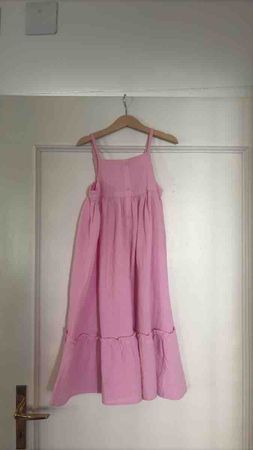 Kinder Sommerkleid rosa mit Trägern