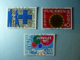 1977 Sonderpostmarken 1  586 bis 588 ET Vollstempel