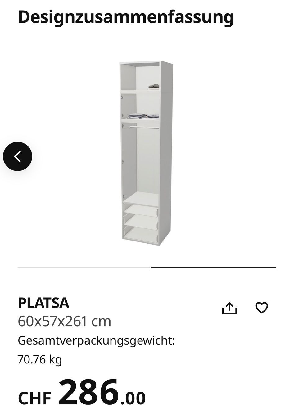 Ikea Armoires: Schrank PLATSA von IKEA – D'occasion à Zug par snowwhite5 2