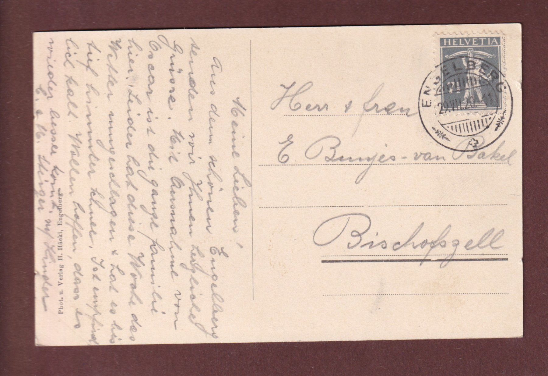 Ansichtskarten: ENGELBERG - 1920 – Gebraucht aus Pully von nicecards-shop 1