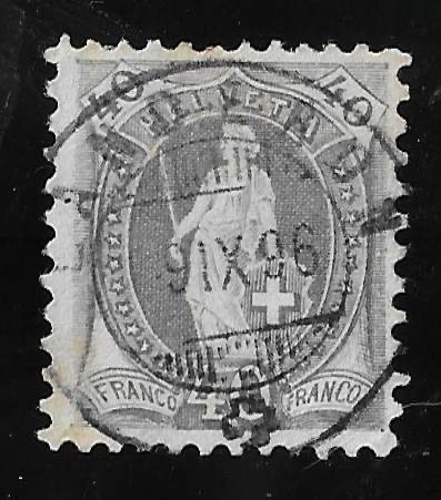 Alle Briefmarken: Stehende Helvetia 69D - LANDERON 9.IX.96 – Gebraucht aus Kreuzlingen von Vegas