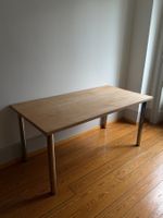 Schreibtisch / Holz mit Chrombeinen – 160 × 80 cm