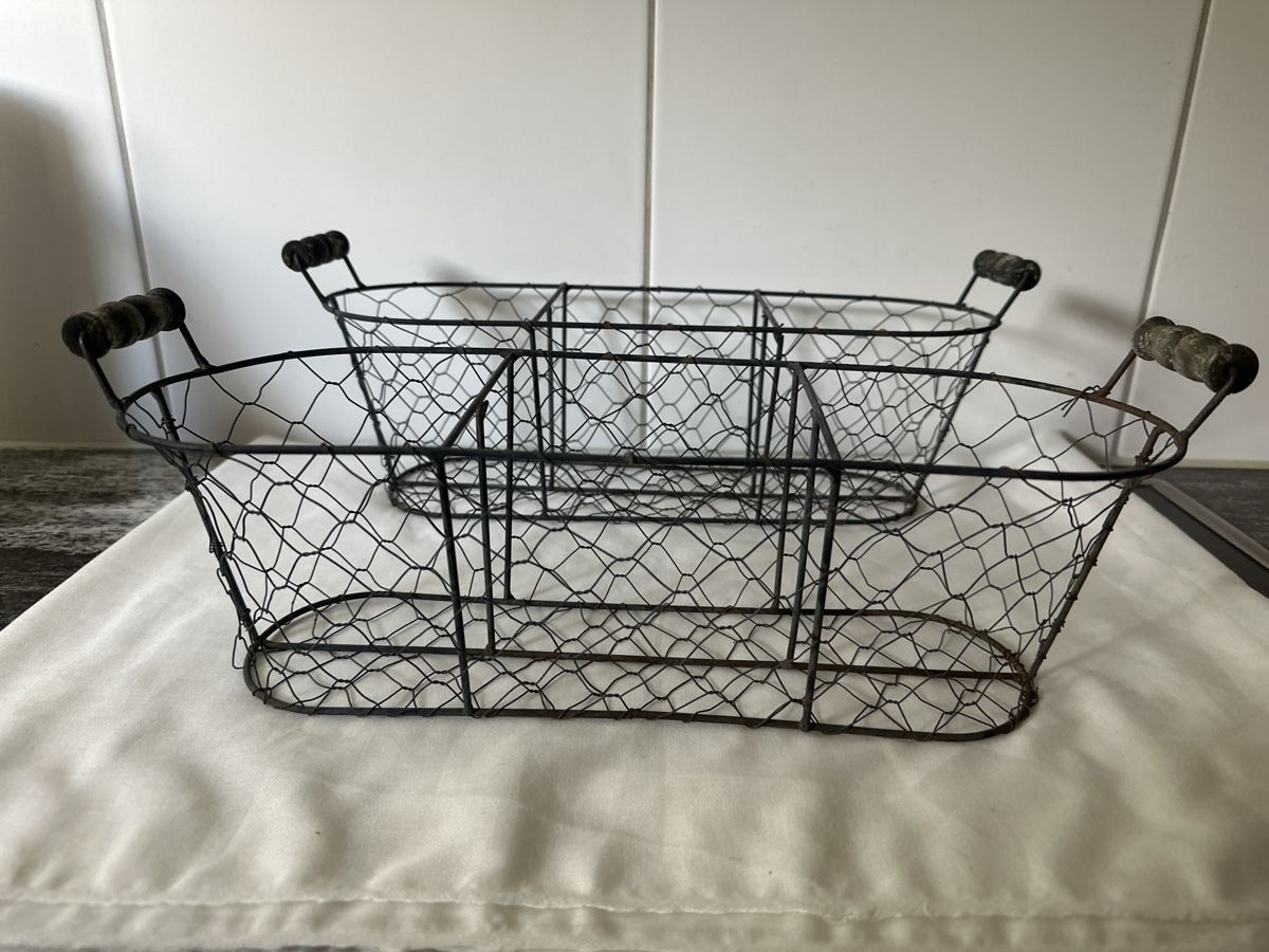 Sonstiges für Haushalt & Wohnen: Drahtkorb Set oval mit Holzgriff 2 Stk. gebraucht – Gebraucht aus Zürich von Chaeffeler 1