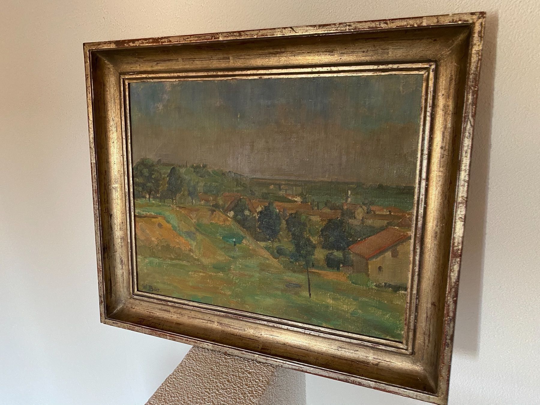 Dipinti: Altes Ölbild Allschwil/BL Walter Bär – Usato da Rünenberg venduto da Fendi02 3