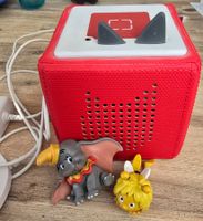 Toniebox rot mit Ladestation und zwei Figuren gebraucht