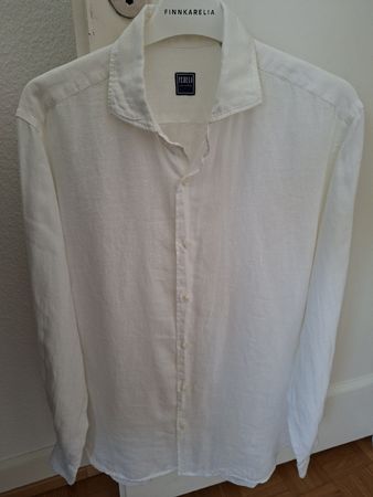 Chemise homme Fedeli lin blanc taille 39 15.5"