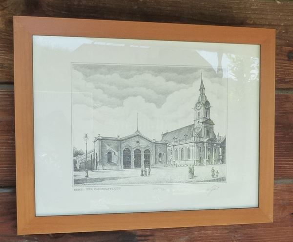 Dipinti: Rarität ++ BERN - der Bahnhofplatz – Usato da Walkringen venduto da Casablanca777