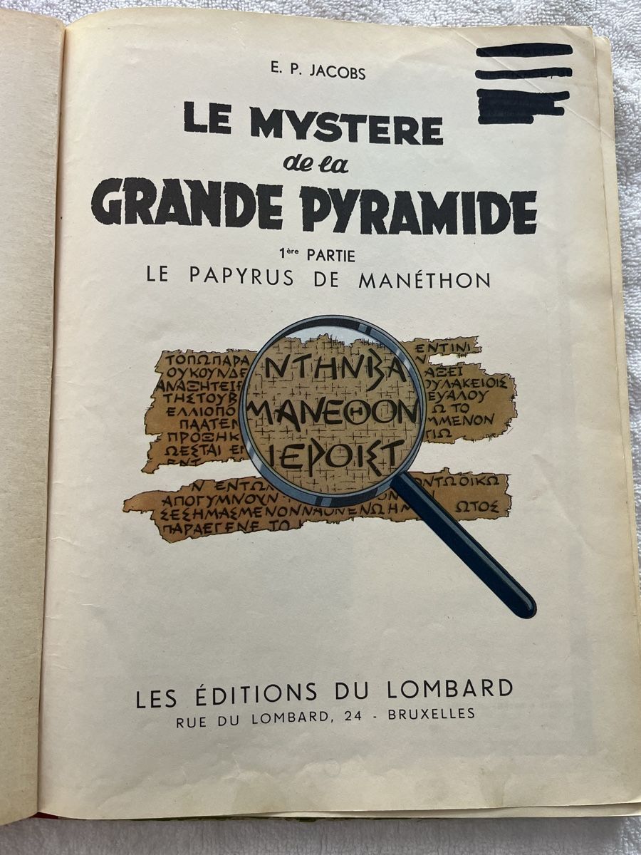 Fumetti: Blake & Mortimer, Le Mystère de la Grande Pyramide 1956 EO – Usato da Gockhausen venduto da London95 1