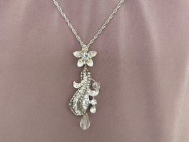Schmuck-Set silber mit Swarovski-Steinen Nr. 39
