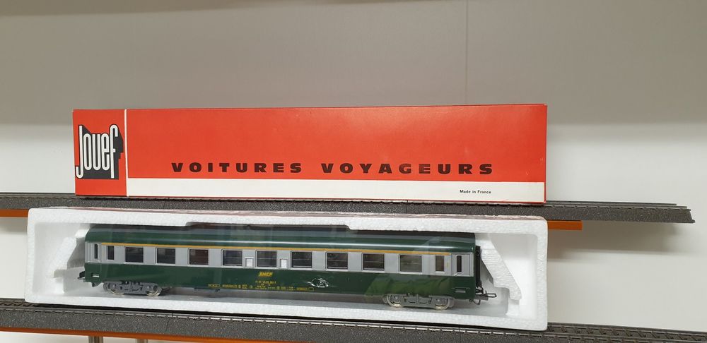 Voiture Jouef HO SNCF Type Y UIC Réf. 4691 Vert/argent - Aménagée - Très Bon état Occasion