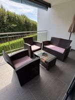Gartenlounge Rattan Optik inkl. Tisch und Kissen  