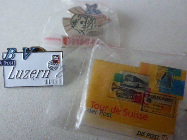 Placchette & Badge: 4 div. Post Pins – Nuovo e nell'imballaggio originale da Luzern venduto da Ankerli 2