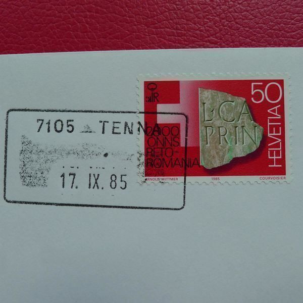 Alle Briefmarken: 1985: Aushilfsstempel von TENNA - sauberer BELEG – Gebraucht aus Sursee von Luzernerraute 1