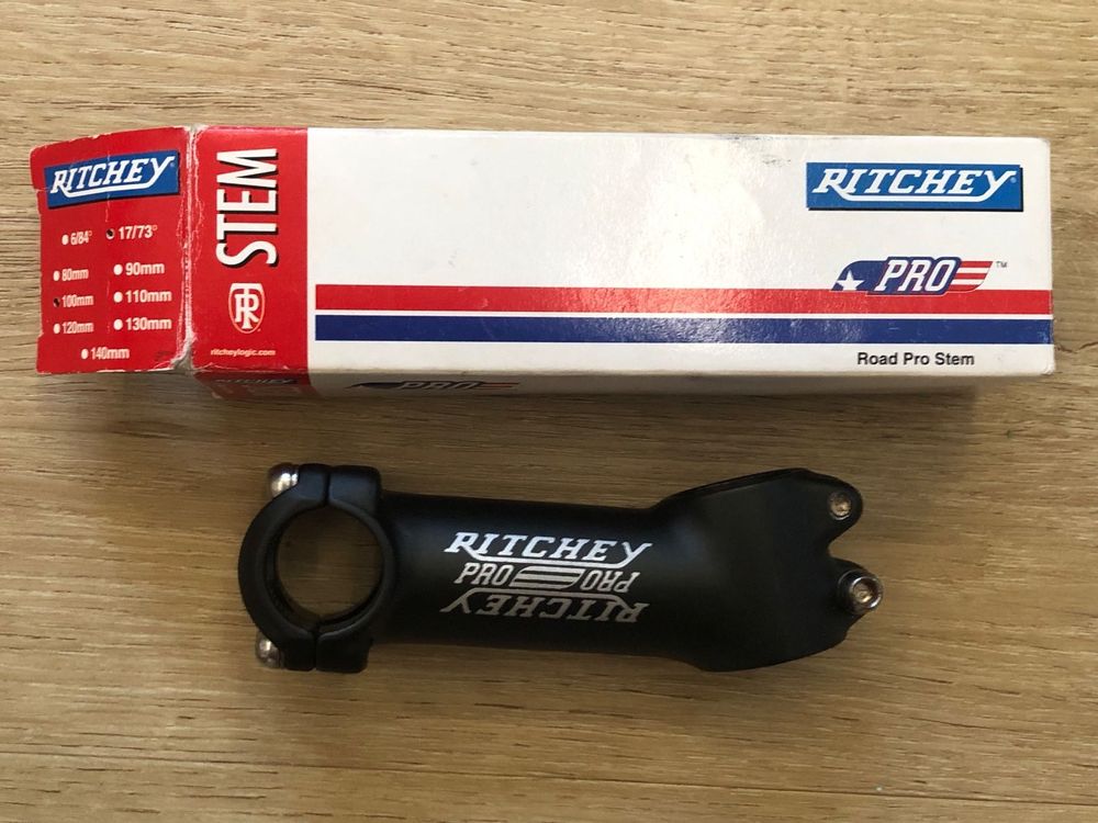ritchey-logic-vorbau-schwarz-100mm-road-pro-stem-17-73-neuf-voir