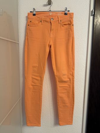 Sommerliche 7 For All Mankind Damen Jeans, Orange, 26