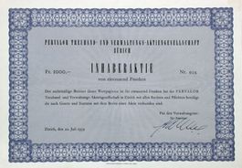 Pervalor Treuhand- und Verwaltungs-AG, Zürich - 1959