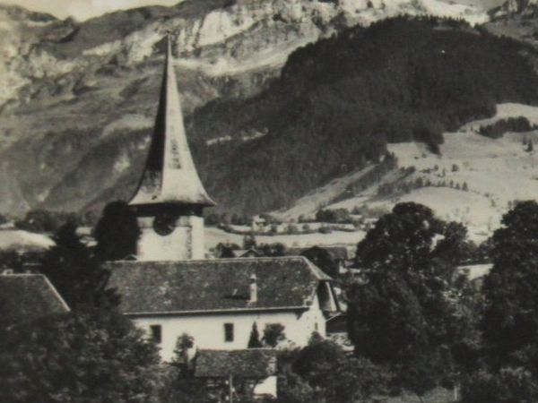 Ansichtskarten: Aeschi , Dorfpartie, Kirche – Neu (gemäss Beschreibung) aus Grenchen von Bluemchen1900