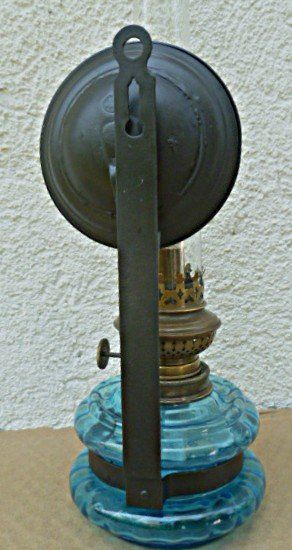 Lampade: Antike, schöne, blaue Petrollampe – Usato da Effretikon venduto da Heimstudio 1