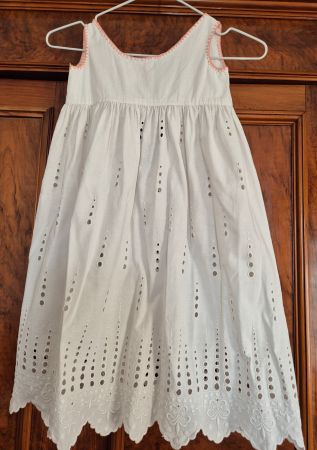Vintage Mädchen Sommerkleid, Stickerei Baumwolle